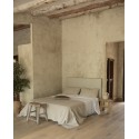 Tête de lit tapissée en beige de plusieurs tailles