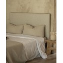 Tête de lit tapissée en beige de plusieurs tailles