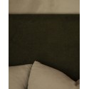 Tête de lit tapissée en vert de plusieurs tailles