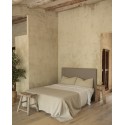 Tête de lit tapissée en marron de plusieurs tailles