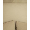 Tête de lit tapissée en blanc cassé de plusieurs tailles