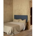 Tête de lit tapissée en bleu de plusieurs tailles