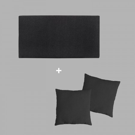 Pack tapizado liso negro