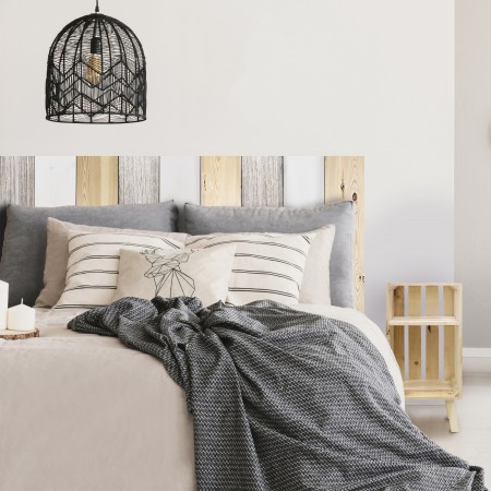 Pack vintage blanc naturel avec deux tables de chevet